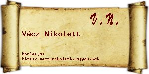 Vácz Nikolett névjegykártya